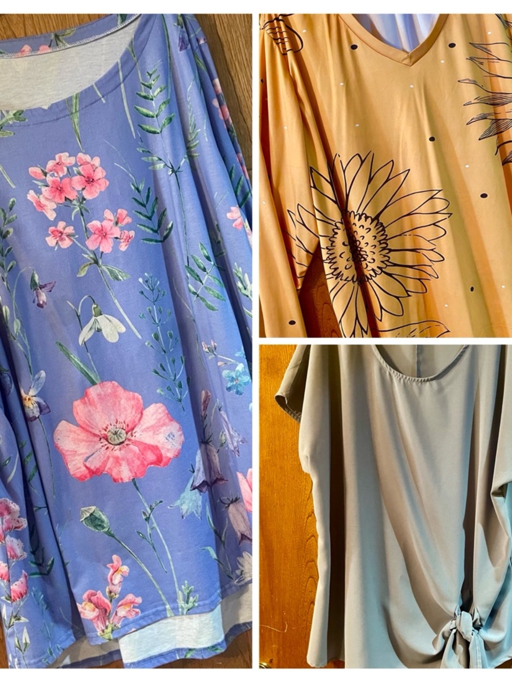 A Bundle of Three Spring-hued, Plus-Size 3x-4X Women’s Tops ~ Sold together